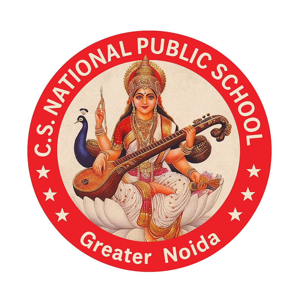C S National Public School logo
